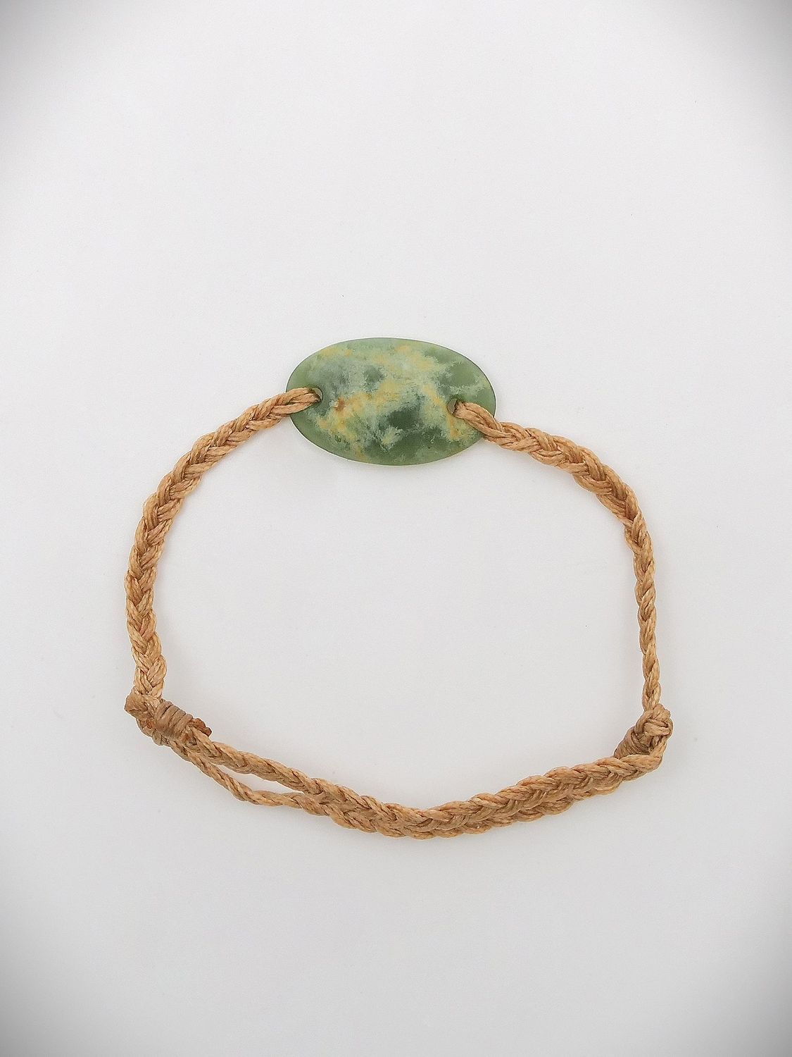 Moko Pounamu Adjustable Bracelet NZ Genuine Marsden Flower Greenstone 15677