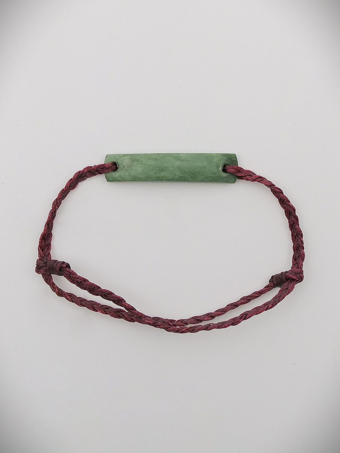Moko Pounamu Adjustable Bracelet NZ Genuine Auhunga Greenstone 15684