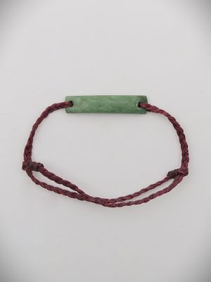 Moko Pounamu Adjustable Bracelet NZ Genuine Auhunga Greenstone 15684