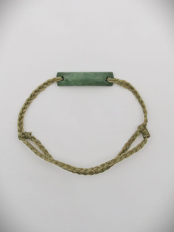Moko Pounamu Adjustable Bracelet NZ Genuine Auhunga Greenstone