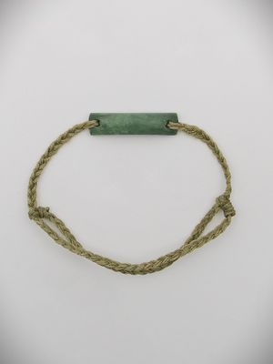 Moko Pounamu Adjustable Bracelet NZ Genuine Auhunga Greenstone 15685