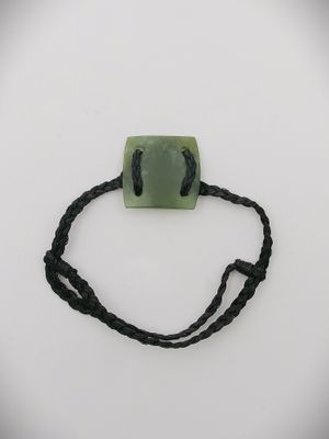 Moko Pounamu Adjustable Bracelet NZ Genuine Kahurangi Greenstone 15688