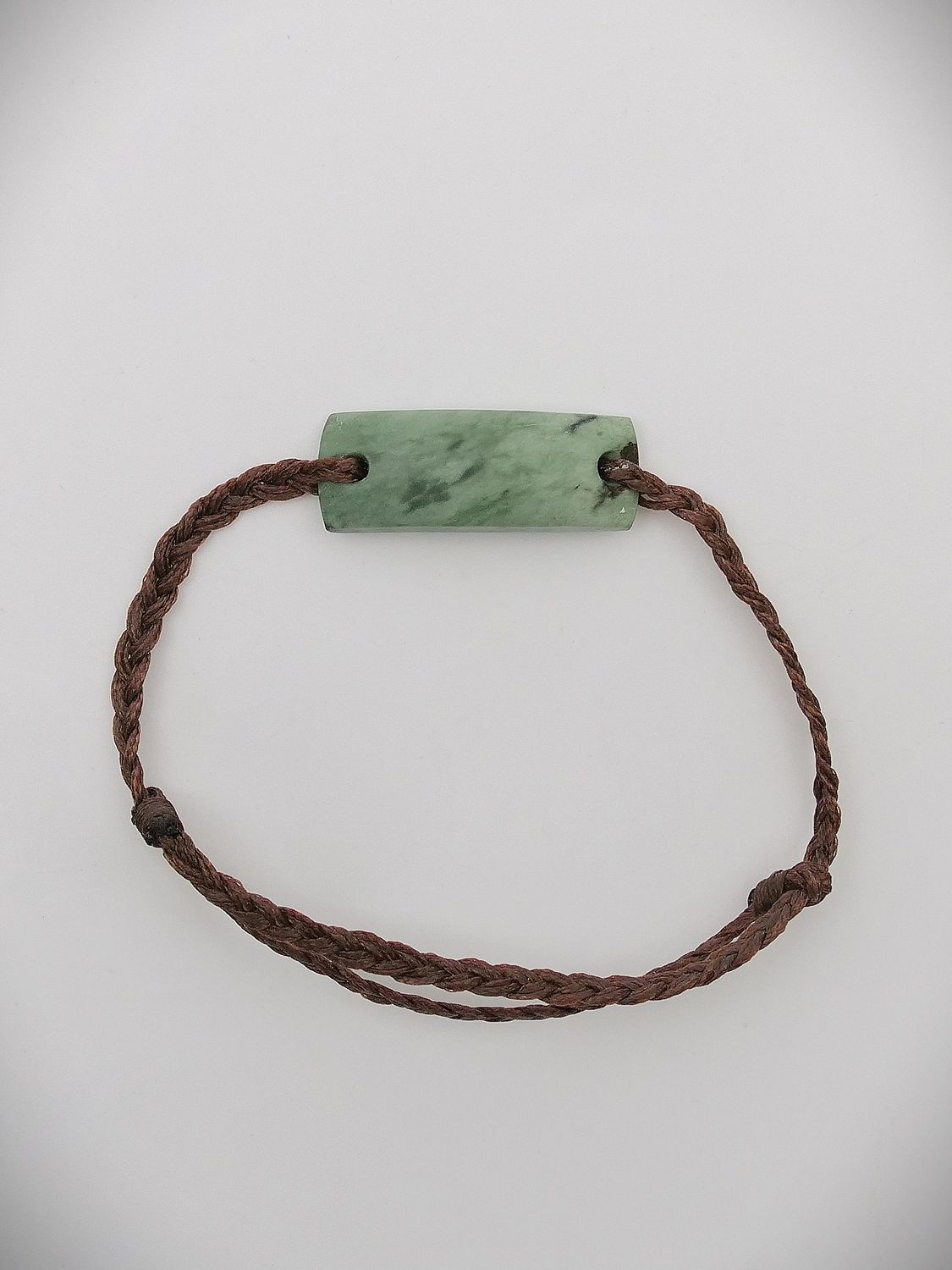 Moko Pounamu Adjustable Bracelet NZ Genuine Auhunga Greenstone 15687