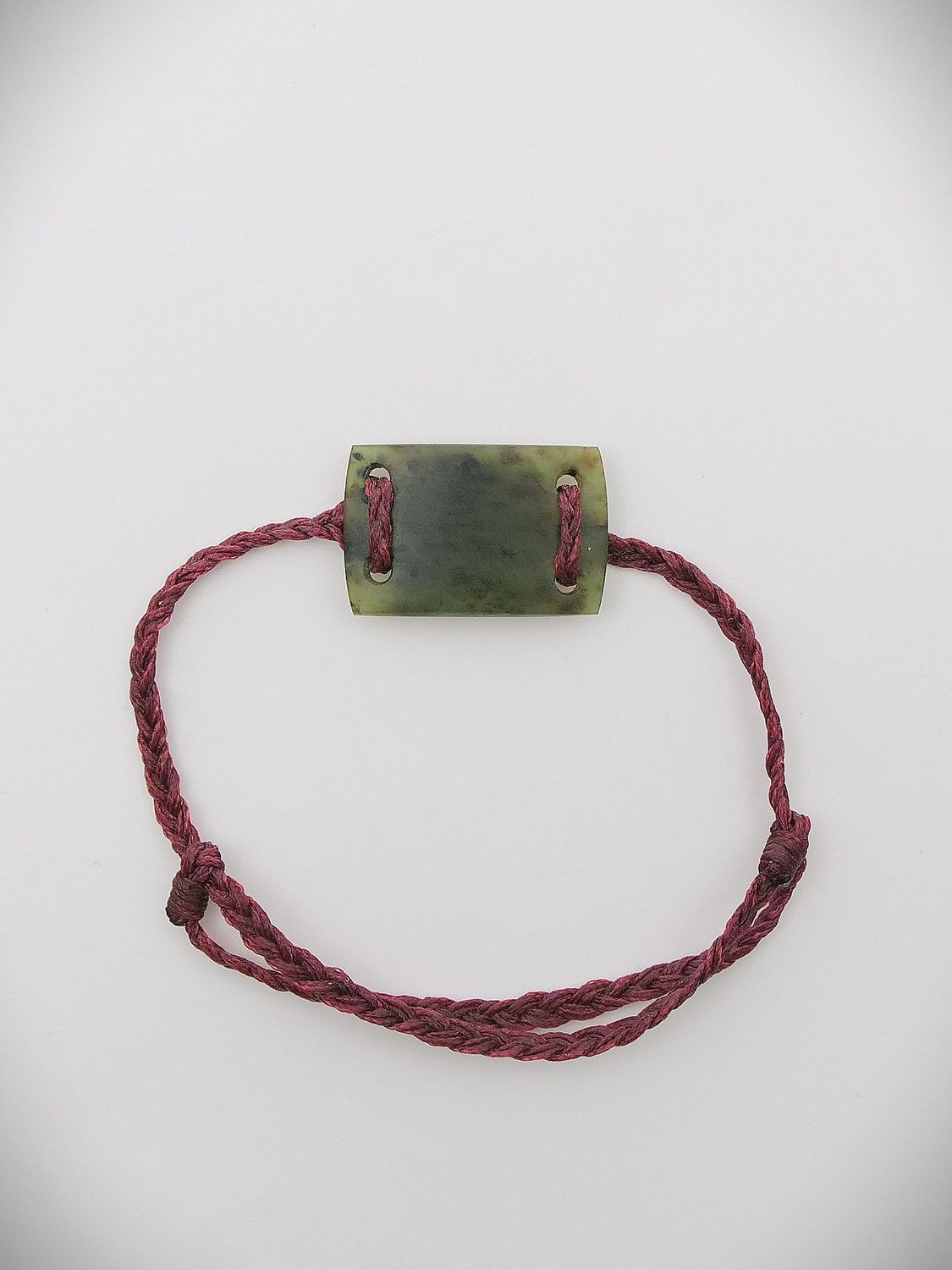 Moko Pounamu Adjustable Bracelet NZ Genuine Kawakawa Greenstone 15690