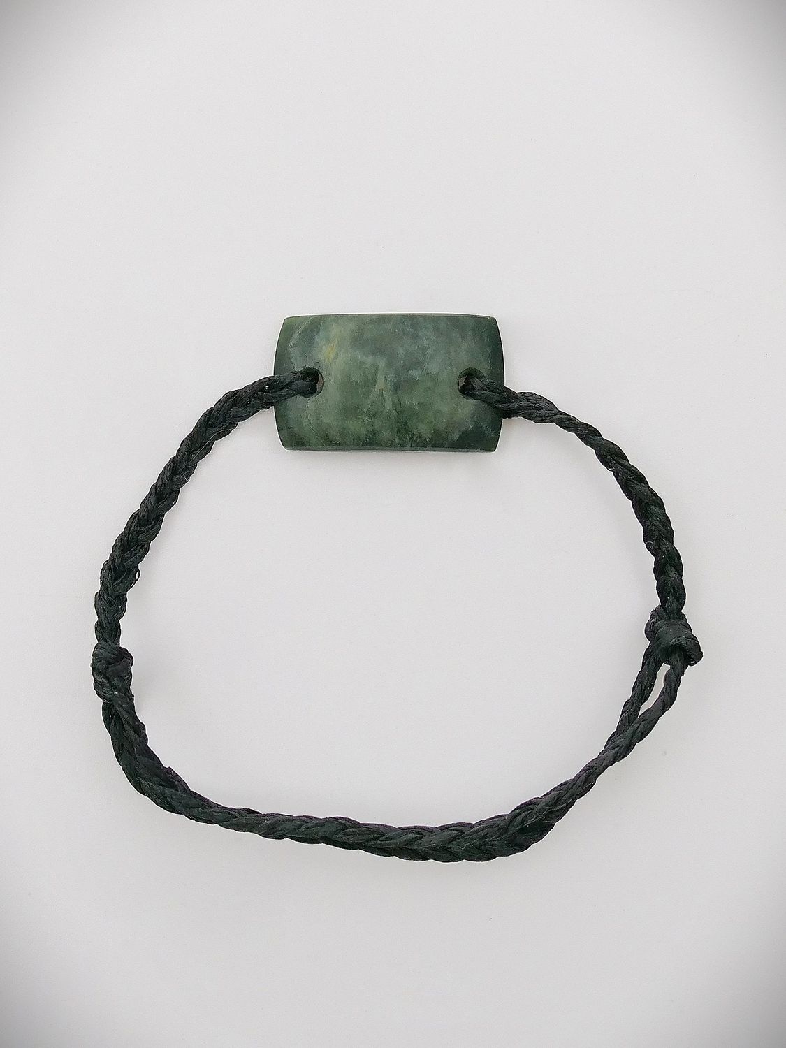 Moko Pounamu Adjustable Bracelet NZ Genuine Kawakawa Flower Greenstone 15692