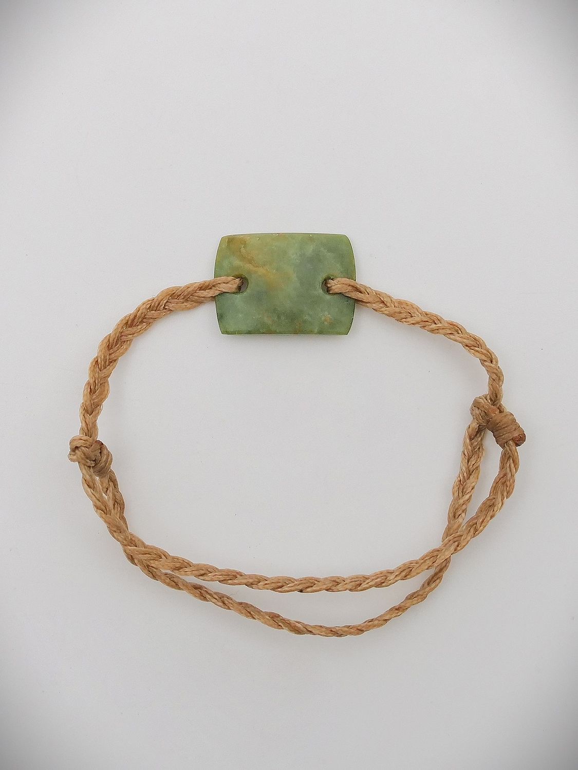Moko Pounamu Adjustable Bracelet NZ Genuine Raukaraka Greenstone 15693