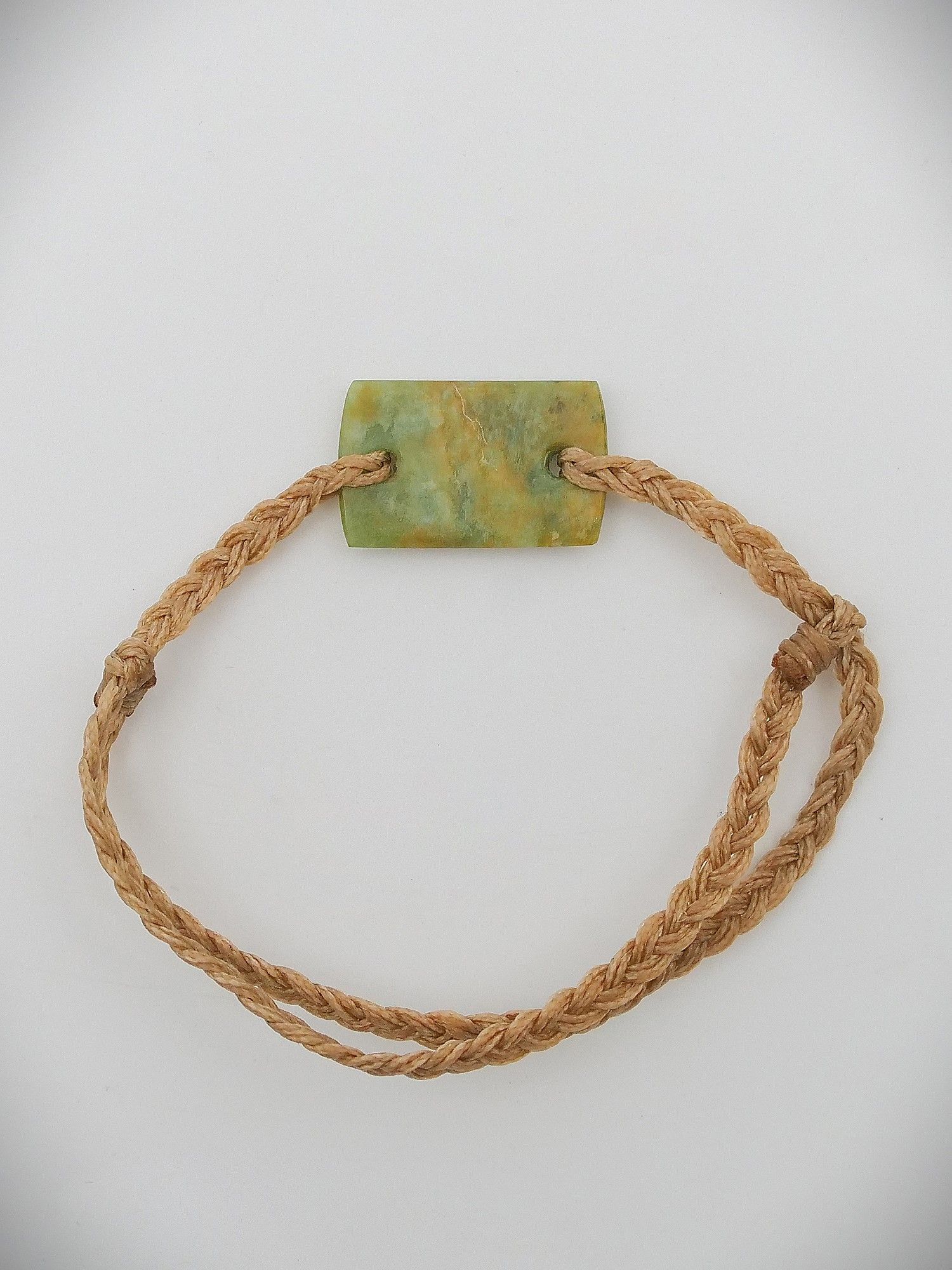 Moko Pounamu Adjustable Bracelet NZ Genuine Raukaraka Greenstone 15695