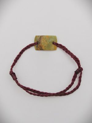 Moko Pounamu Adjustable Bracelet NZ Genuine Raukaraka Greenstone 15694