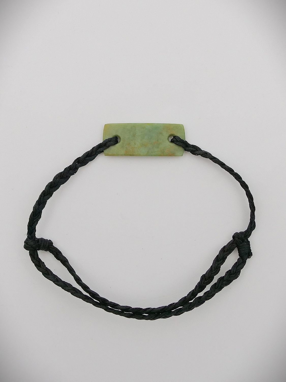 Moko Pounamu Adjustable Bracelet NZ Genuine Raukaraka Greenstone 15699