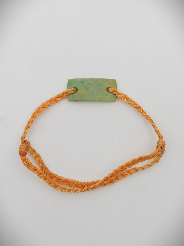 Moko Pounamu Adjustable Bracelet NZ Genuine Raukaraka Greenstone 15698