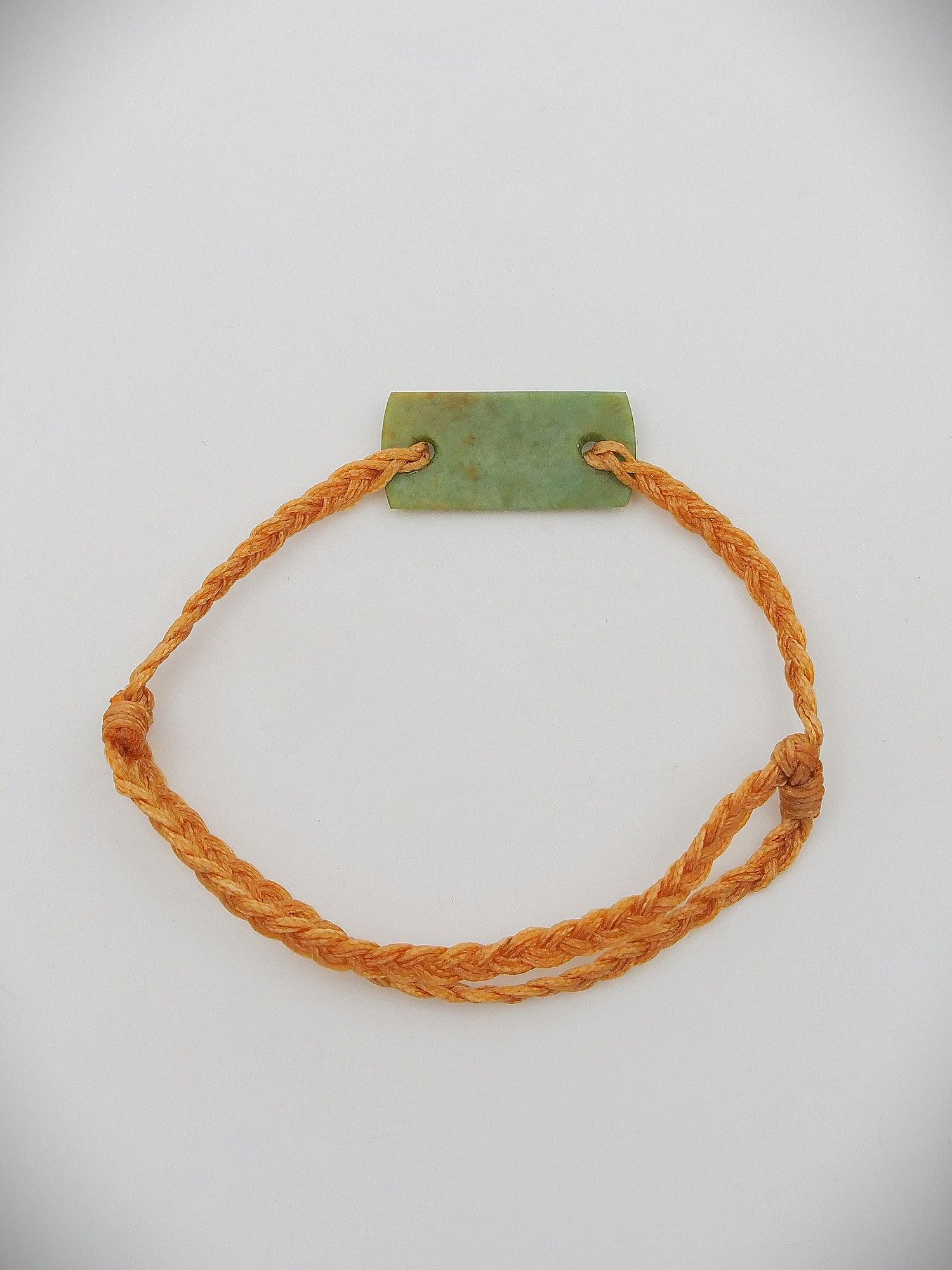 Moko Pounamu Adjustable Bracelet NZ Genuine Raukaraka Greenstone 15698