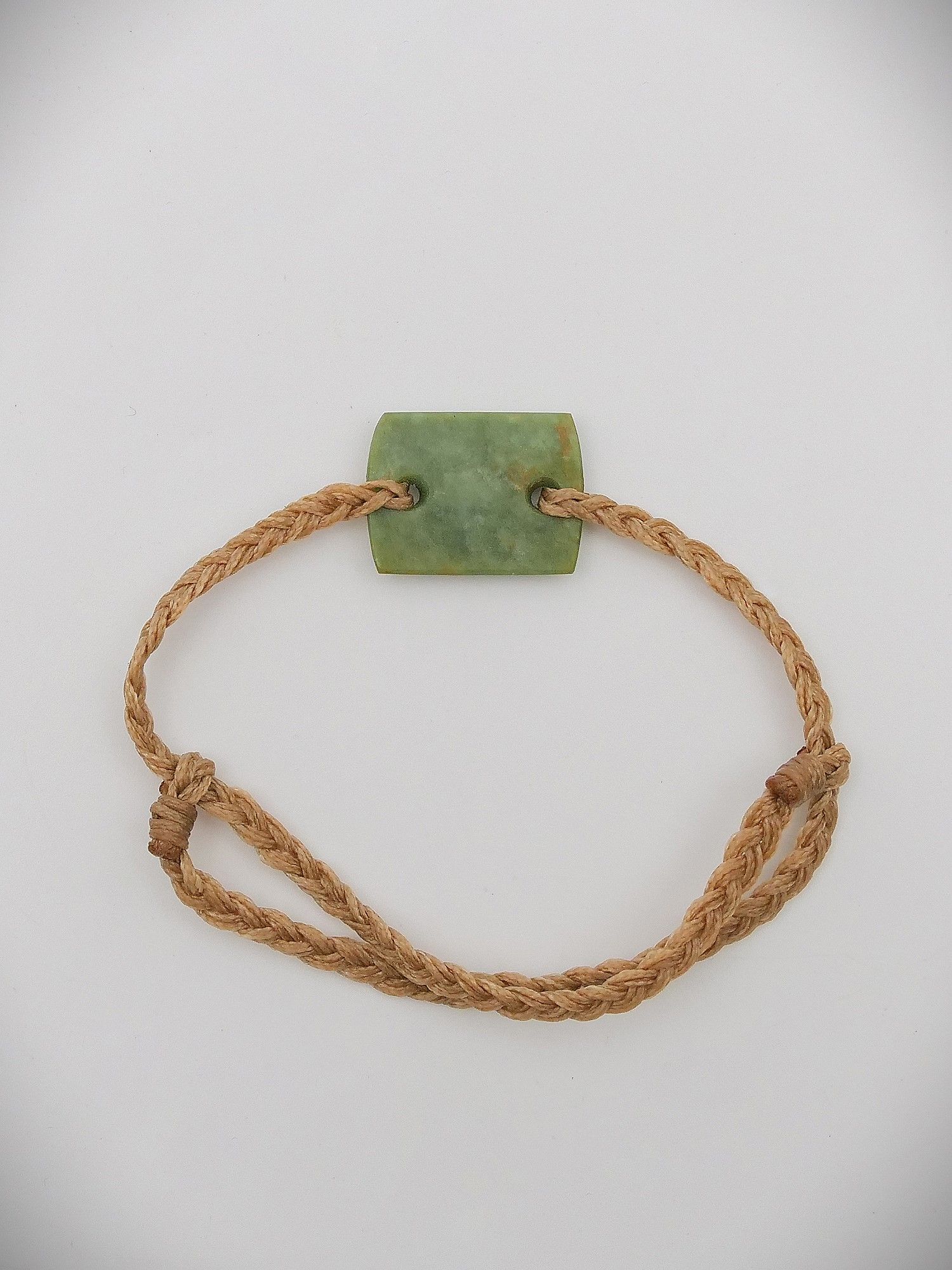Moko Pounamu Adjustable Bracelet NZ Genuine Raukaraka Greenstone 15700