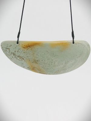 Moko Pounamu Kouma (Breastplate) NZ Genuine Kokopu Greenstone - Mitimiti