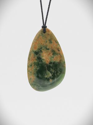 Moko Pounamu Roimata (Teardrop) NZ Genuine Marsden Flower Greenstone - Mangaorapa