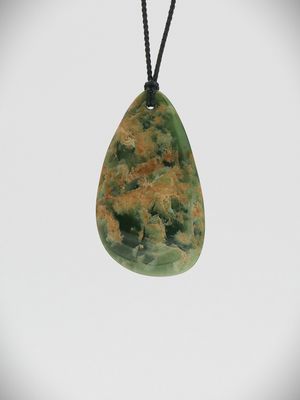 Moko Pounamu Roimata (Teardrop) NZ Genuine Marsden Flower Greenstone - Aramoana
