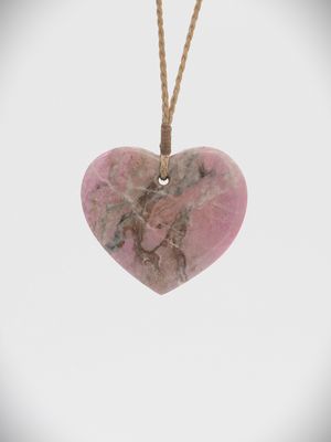 Moko Pounamu,   Heart NZ Genuine Rhodonite stone - Waimakariri