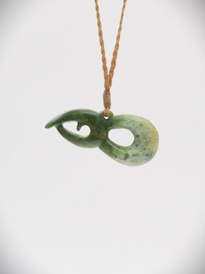 Moko Pounamu Manaia NZ Genuine Marsden Flower Greenstone - Omakere