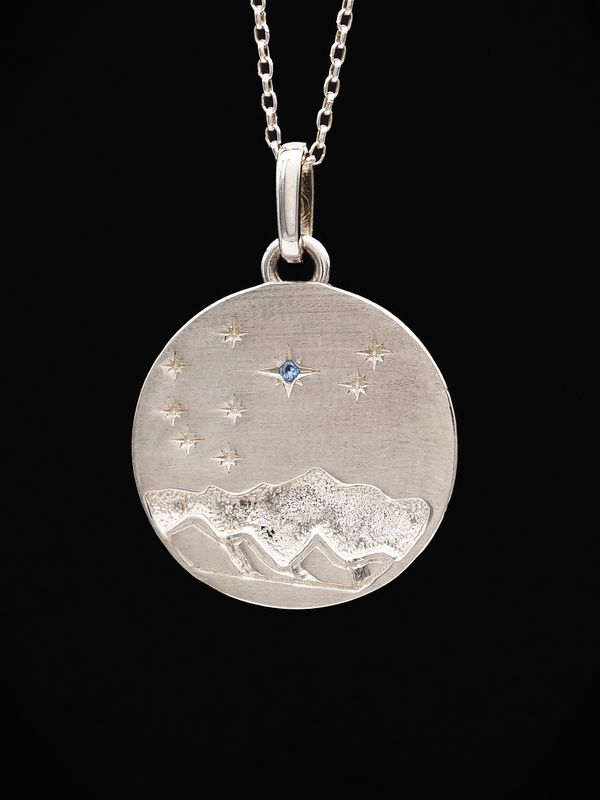 Moko Pounamu MATARIKI Sterling Silver Pendant MT1