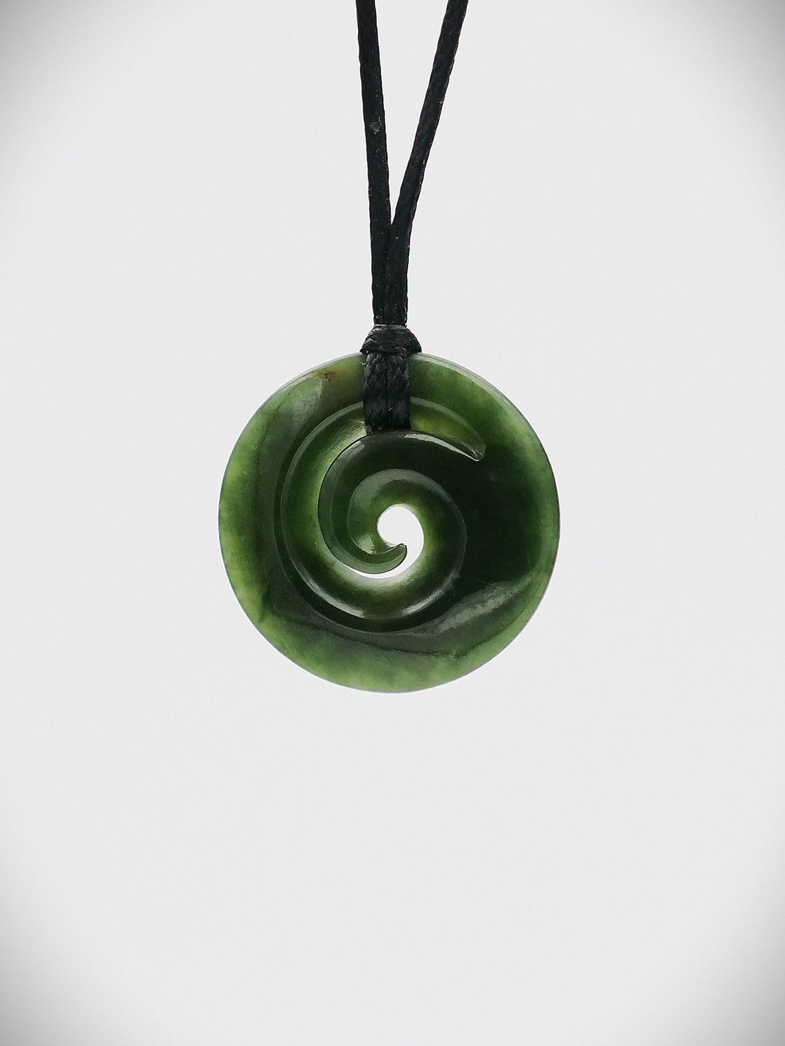 Moko Pounamu Koru NZ Genuine Kawakawa Greenstone - Umungata