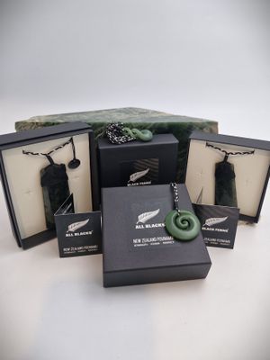 All Blacks Pounamu Carvings