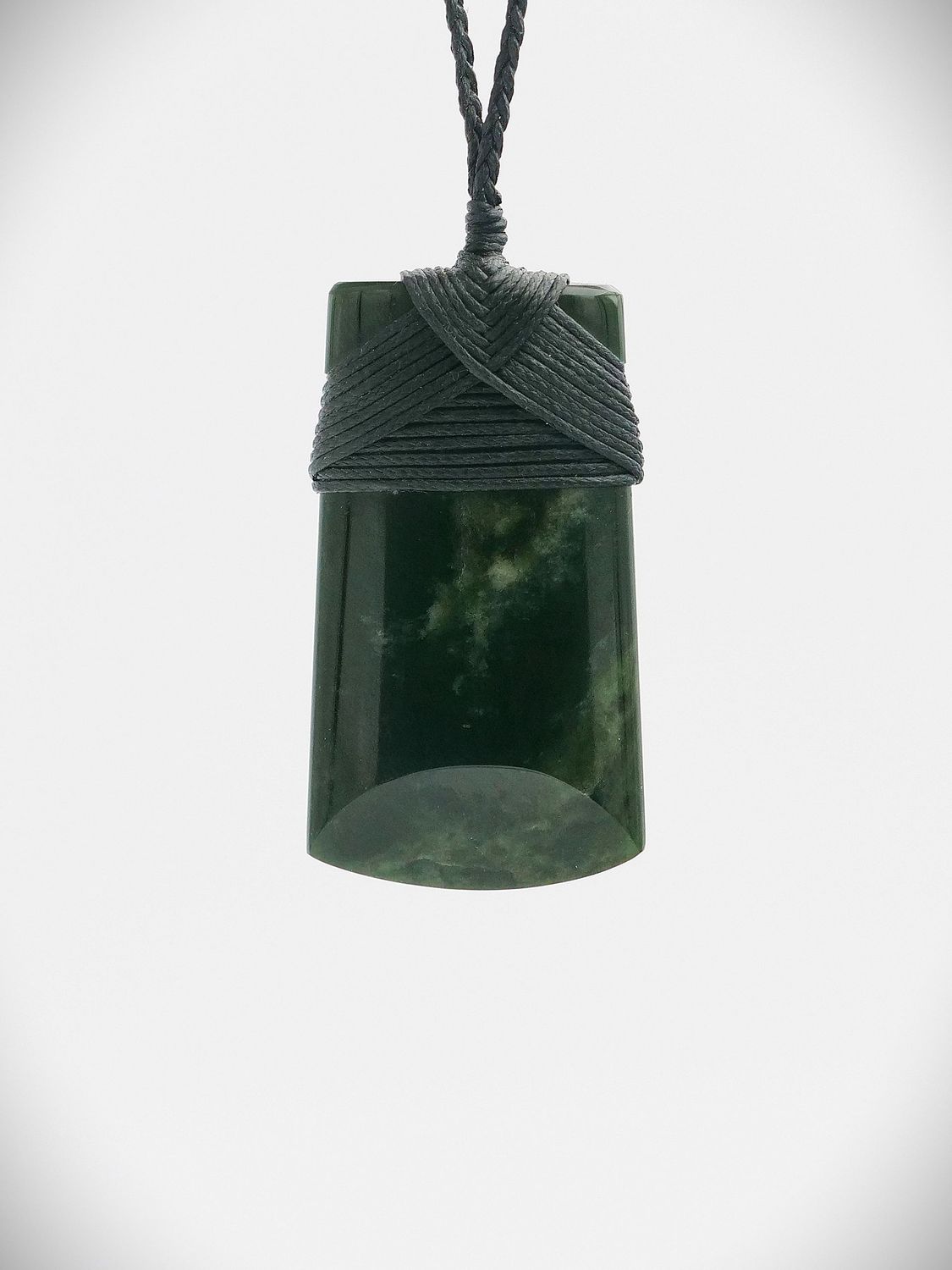 Moko Pounamu Toki NZ Genuine Kawakawa Flower Greenstone - Makaretu