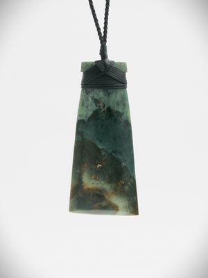 Moko Pounamu Toki NZ Genuine Blue Inanga Greenstone - Ruataniwha