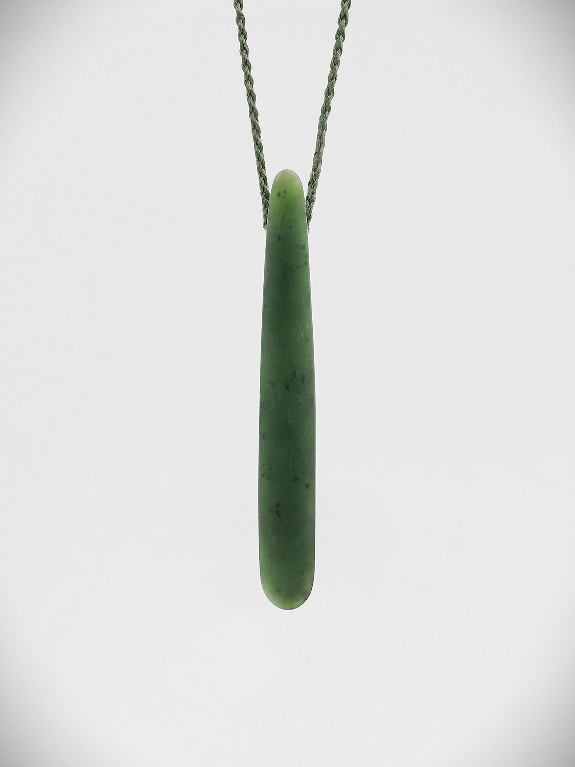 Moko Pounamu Roimata Teardrop NZ Genuine Kawakawa Greenstone - Pukehou