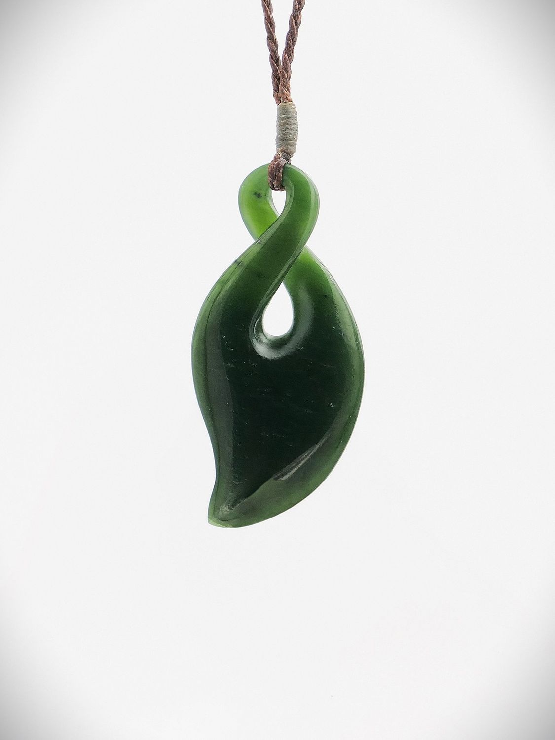 Moko Pounamu Pikorua (Twist) NZ Genuine Kawakawa Greenstone - Whakataki