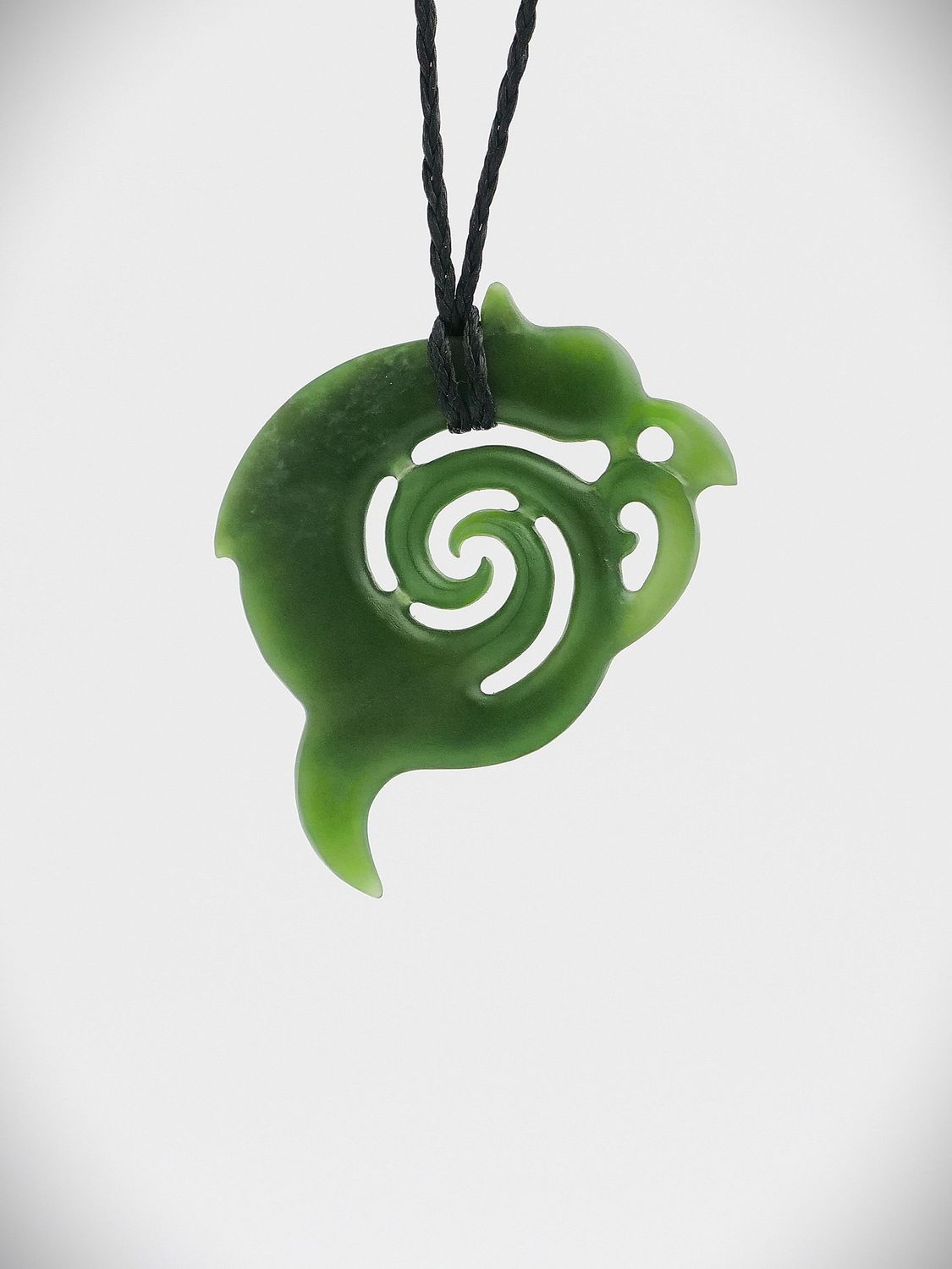 Moko Pounamu Koropepe NZ Genuine Kahotea Greenstone - Waitahora