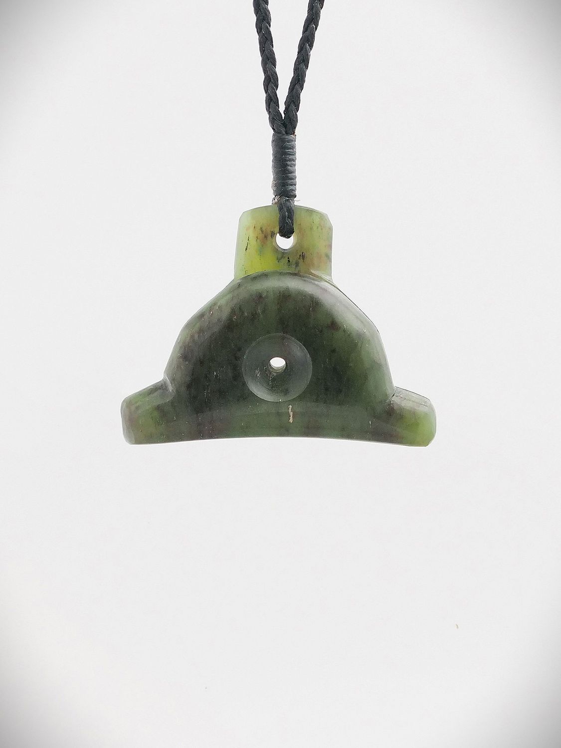 Moko Pounamu Sheppard's Whistle NZ Genuine Totoweka Greenstone - Ongaonga