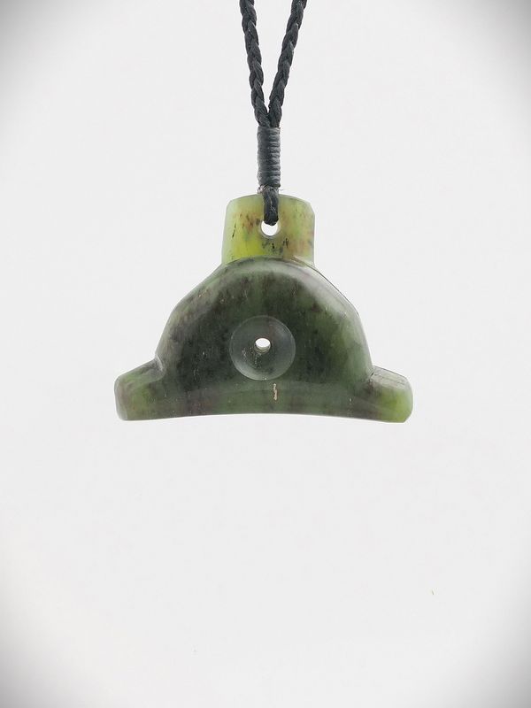 Moko Pounamu Sheppard's Whistle NZ Genuine Totoweka Greenstone - Ongaonga