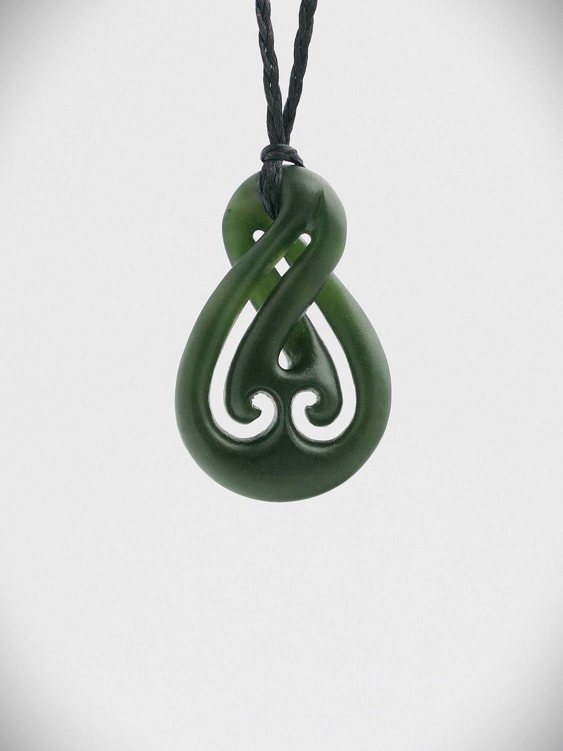 Moko Pounamu Single Pikorua NZ Genuine Kawakawa Greenstone - Omihi