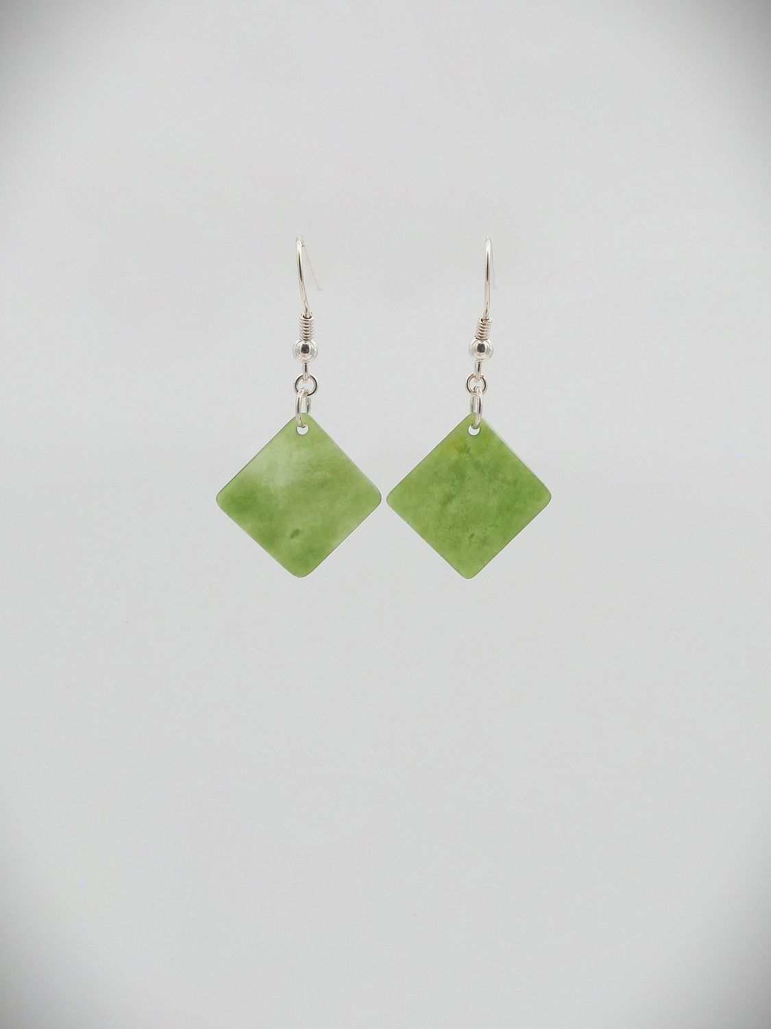Moko Pounamu NZ Kahurangi Greenstone & Sterling Silver Earrings - Kairakau