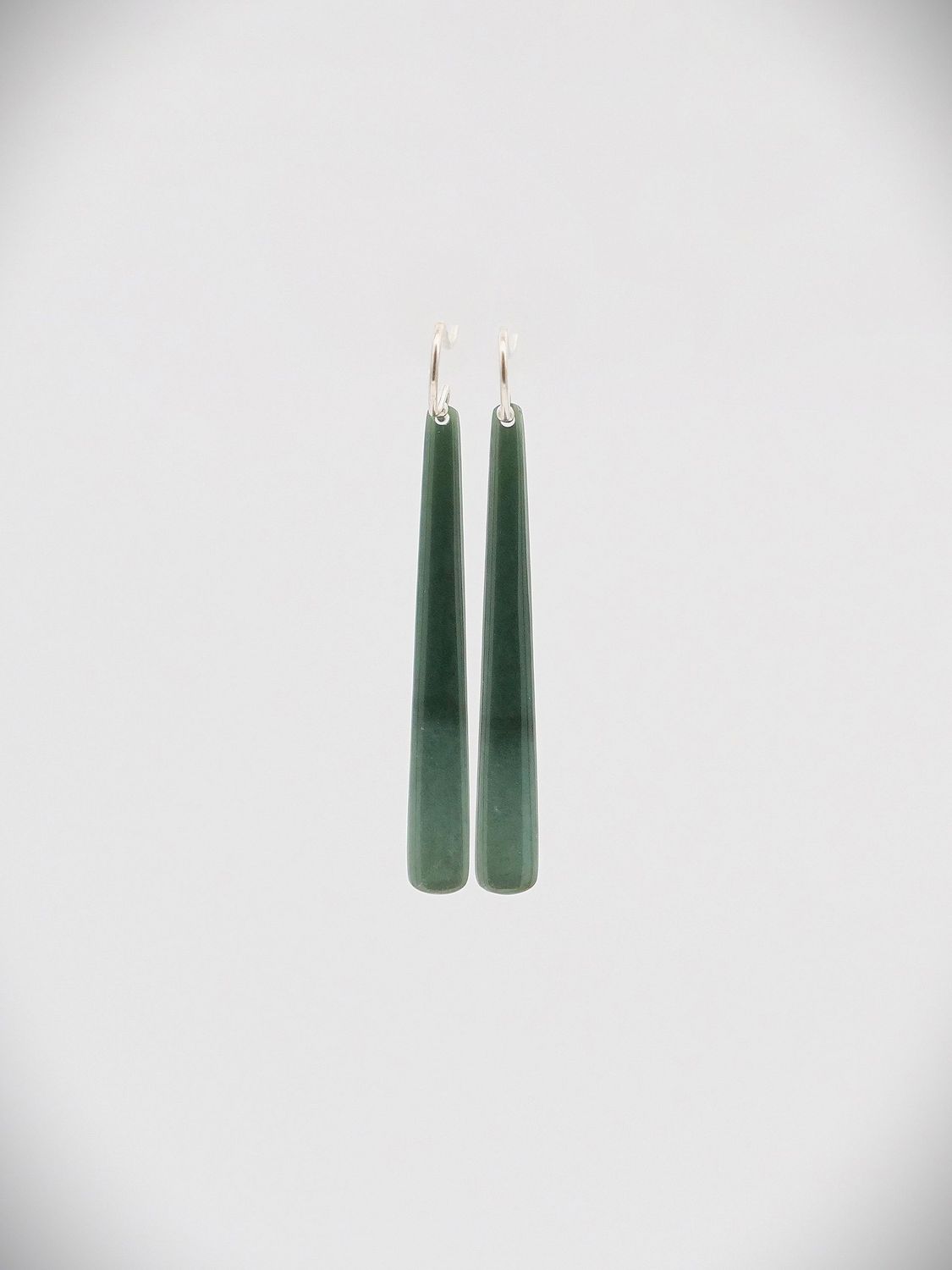 Moko Pounamu NZ Kawakawa Flower Greenstone & Sterling Silver Earrings - Pukehou