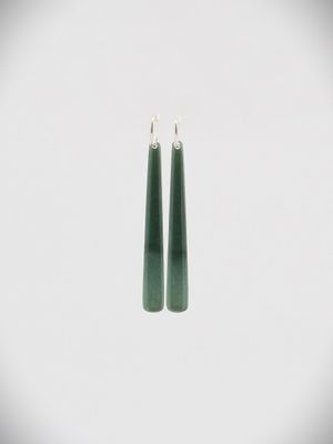 Moko Pounamu NZ Kawakawa Flower Greenstone & Sterling Silver Earrings - Pukehou