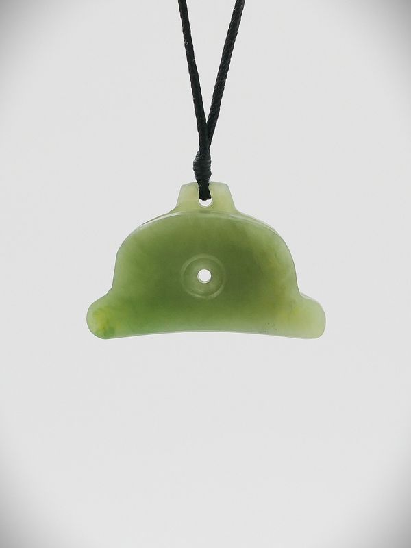 Moko Pounamu Sheppard's Whistle NZ Genuine Inanga Greenstone - Te Onepu