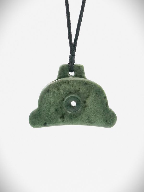 Moko Pounamu Sheppard's Whistle NZ Genuine Kokopu Greenstone - Rangiwahia