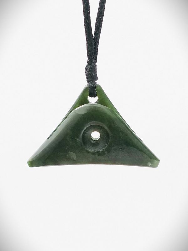 Moko Pounamu Sheppard's Whistle NZ Genuine Kawakawa Greenstone - Hatuma
