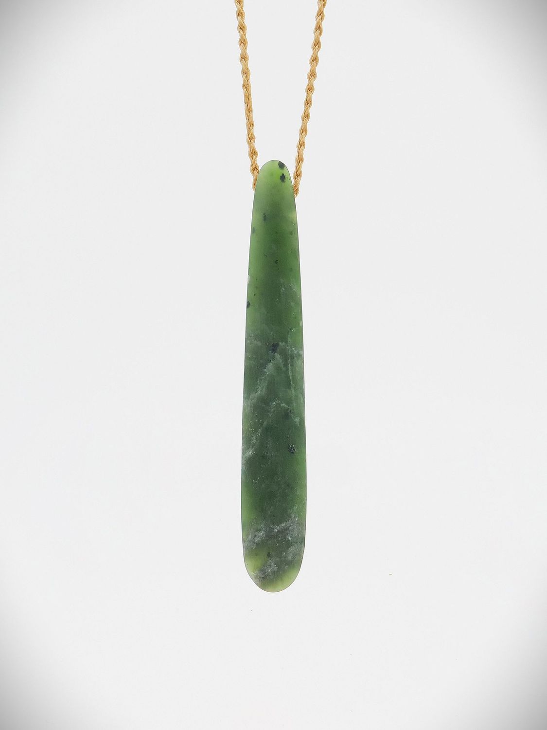 Moko Pounamu Roimata (Teardrop) NZ Genuine Kawakawa Greenstone - Pukehou