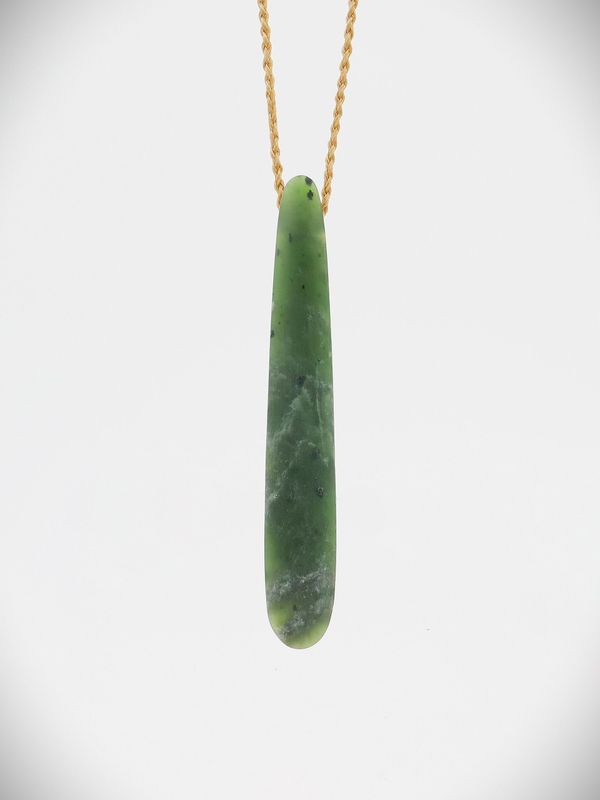 Moko Pounamu Roimata (Teardrop) NZ Genuine Kawakawa Greenstone - Pukehou