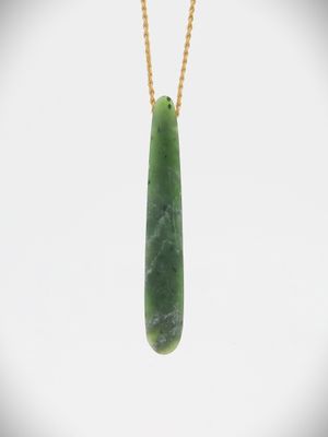 Moko Pounamu Roimata (Teardrop) NZ Genuine Kawakawa Greenstone - Pukehou