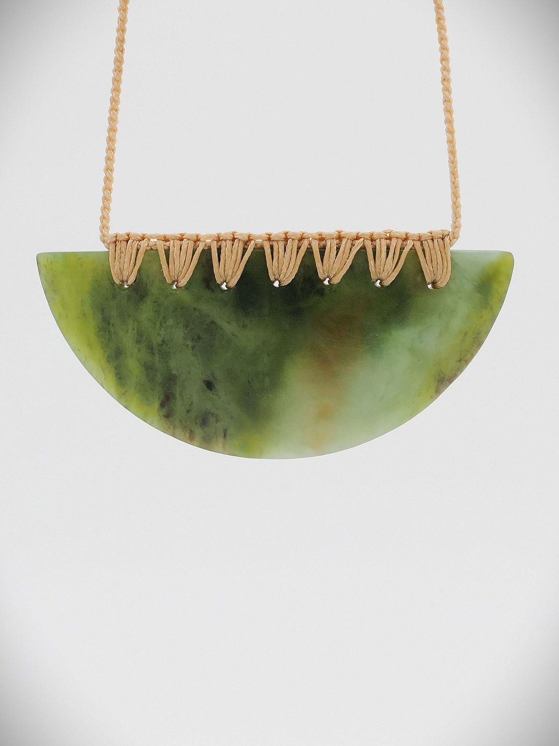 Moko Pounamu Kouma (Breastplate) NZ Genuine Totoweka Greenstone - Oraora