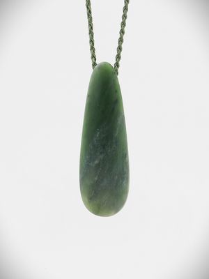Moko Pounamu Roimata (Teardrop) NZ Genuine Kawakawa Greenstone - Waiora