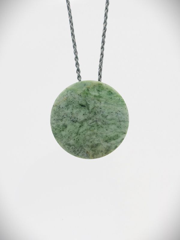 Moko Pounamu Porohita (Disc) NZ Genuine Nelson Te Tau Ihu Kokopu Greenstone - Kakaraia