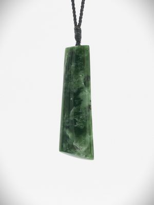 Moko Pounamu Toki NZ Genuine Kawakawa Flower Greenstone - Pahiatua