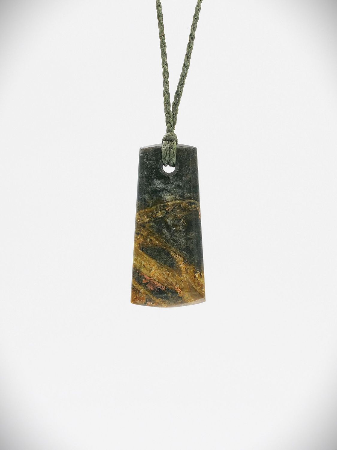Moko Pounamu Kuru (Drop) NZ Genuine Serpentinite Greenstone - Waitomo