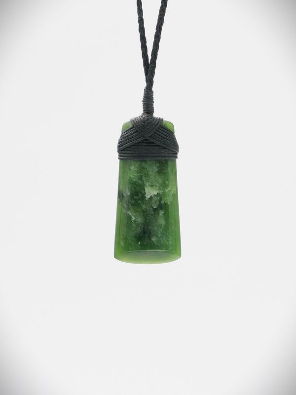 Moko Pounamu Toki NZ Genuine Kahurangi Flower Greenstone - Waiouru