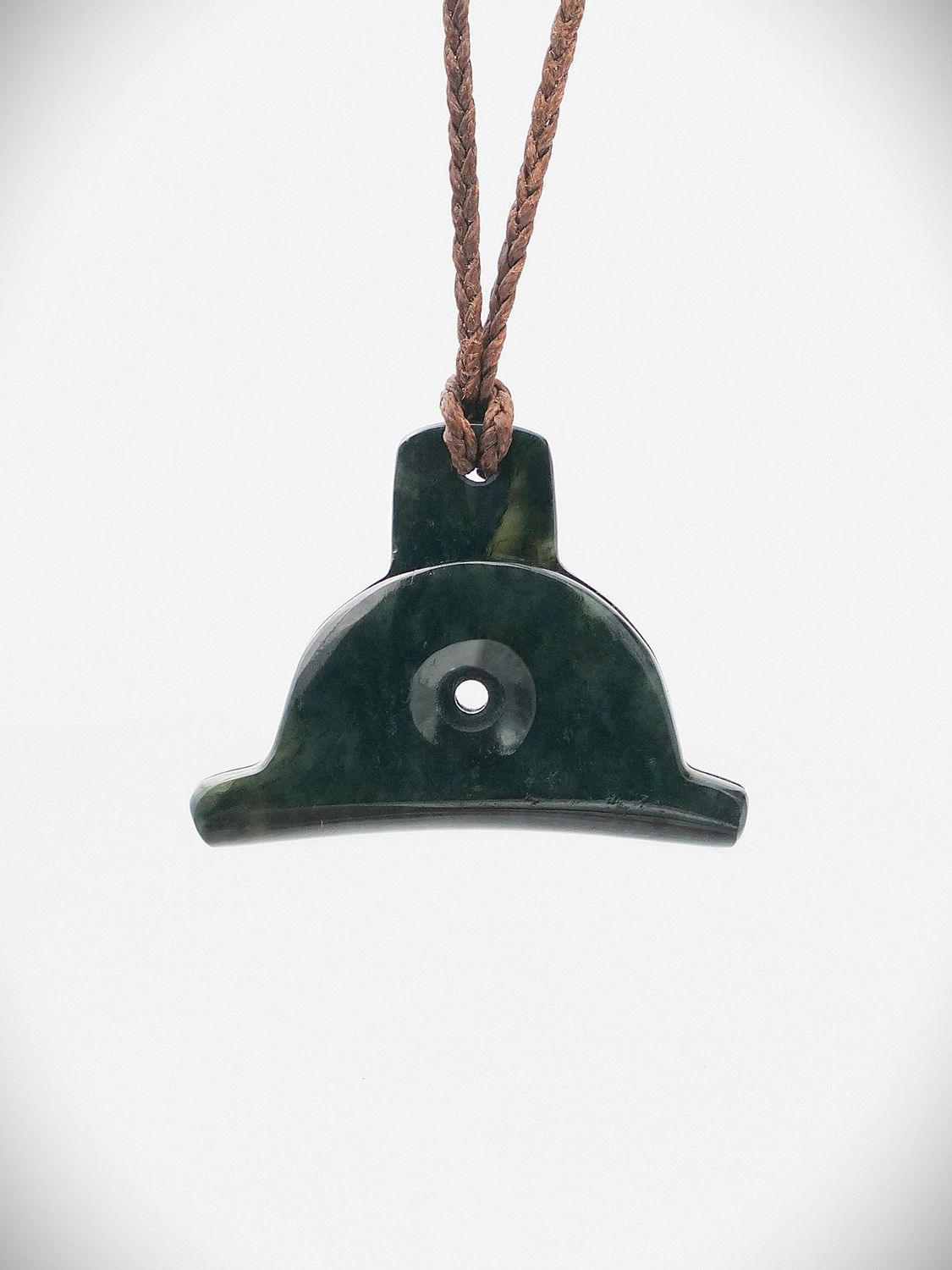 Moko Pounamu Sheppard's Whistle NZ Genuine Kawakawa Greenstone - Pukeokahu