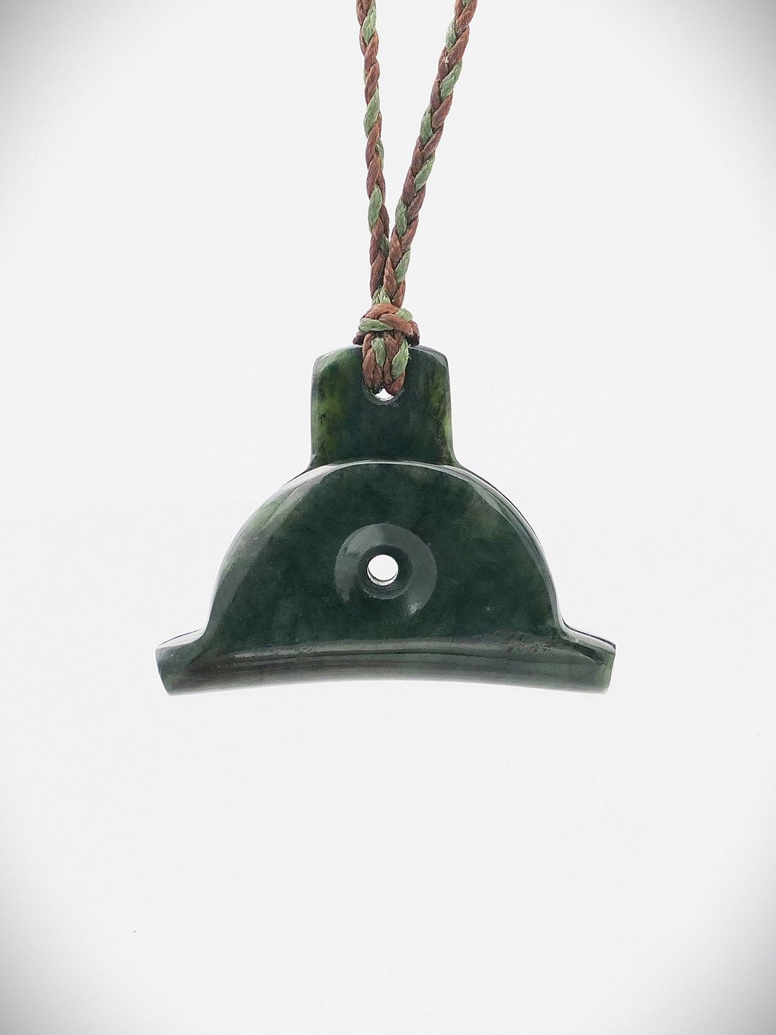 Moko Pounamu Sheppard's Whistle NZ Genuine Kawakawa Greenstone - Mohi