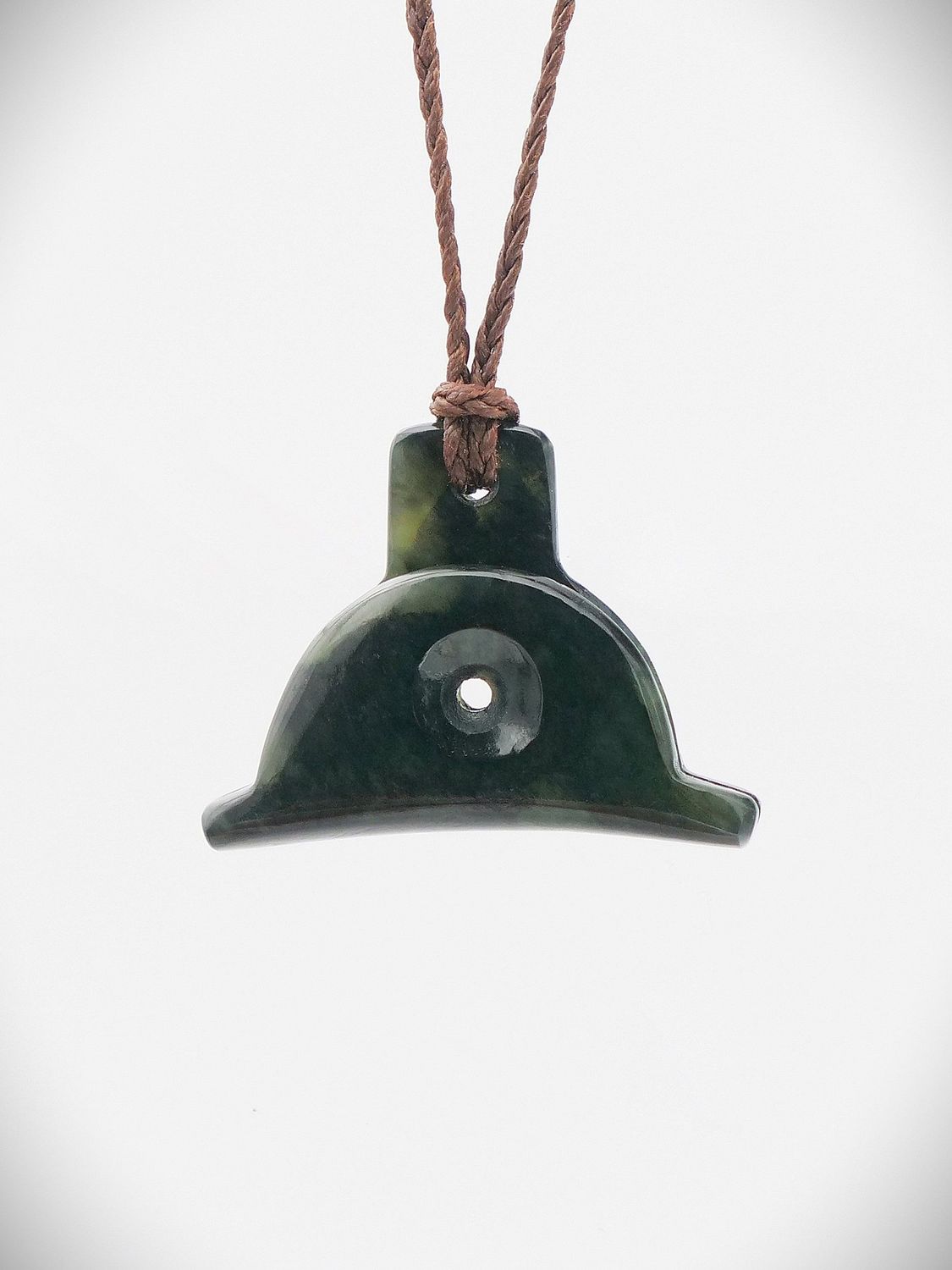 Moko Pounamu Sheppard's Whistle NZ Genuine Kawakawa Greenstone - Pakipaki